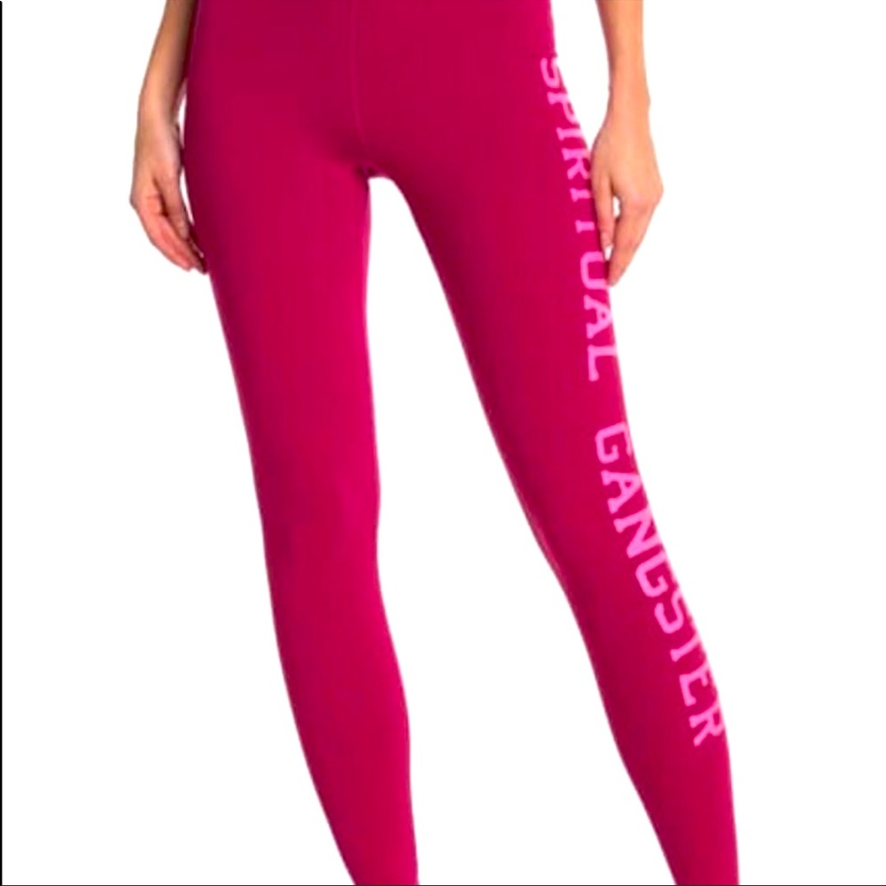 Spiritual Gangster Leggings full length, raspberry pink, size M